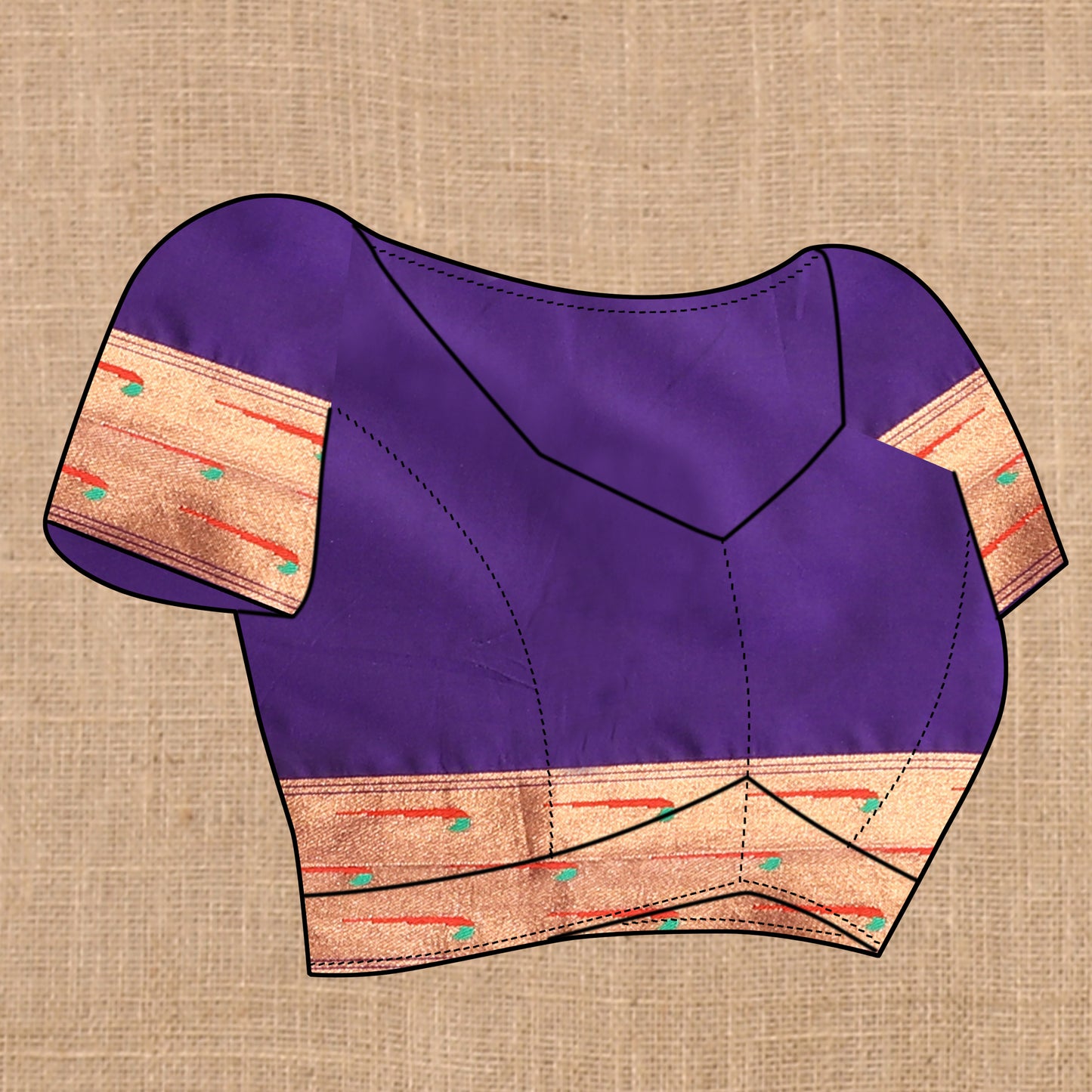 Soft Paithani Violet Silk Saree