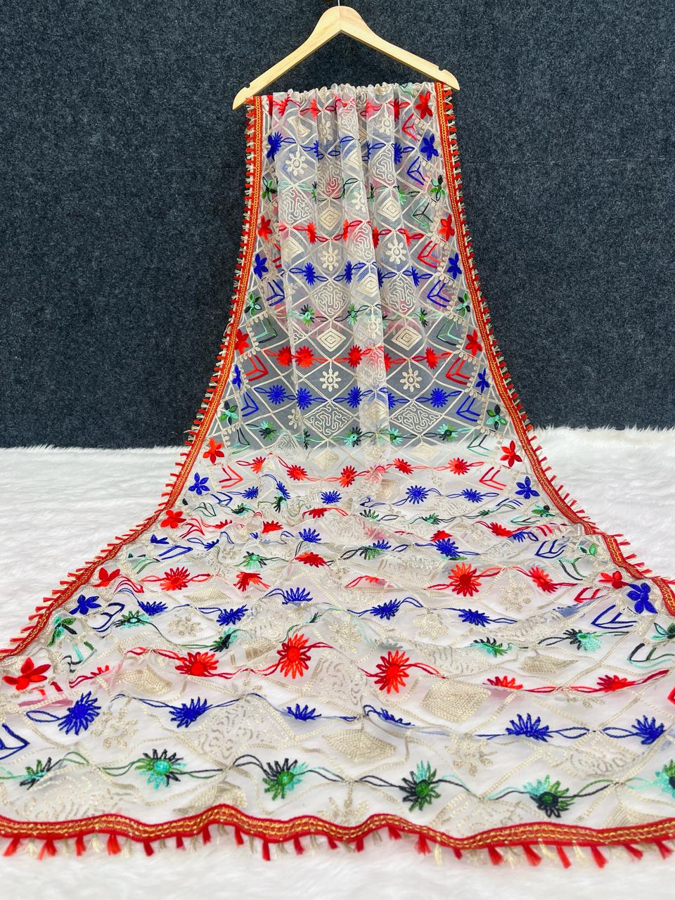 Fancy Net Embroidery Dupatta