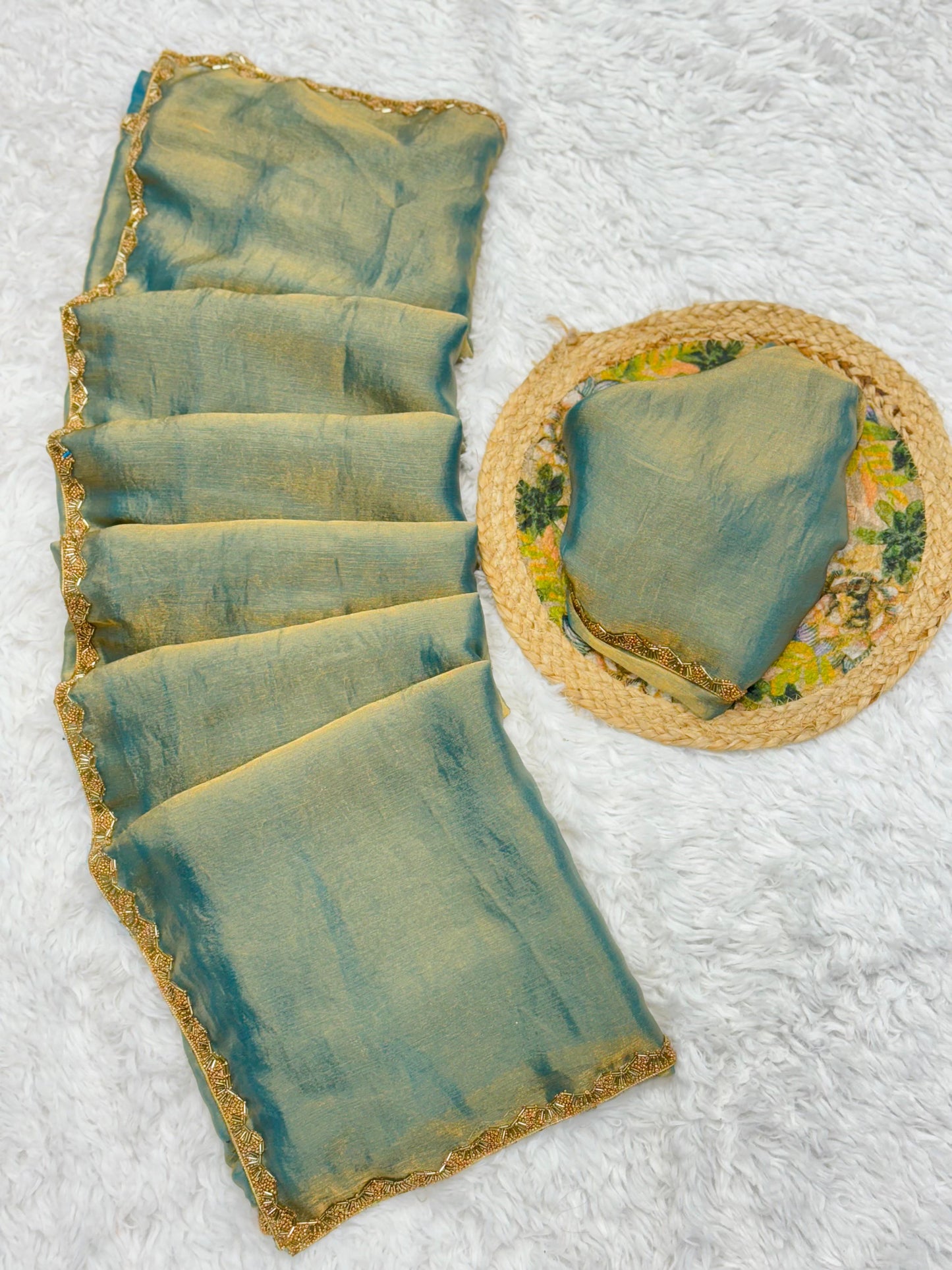 Chiffron Fendy Two Tone Saree