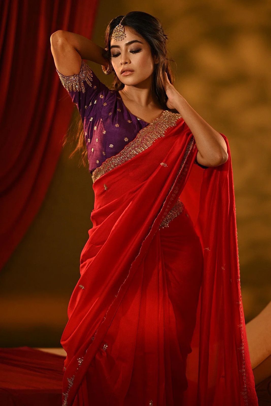 Teej Red Super Hit Saree