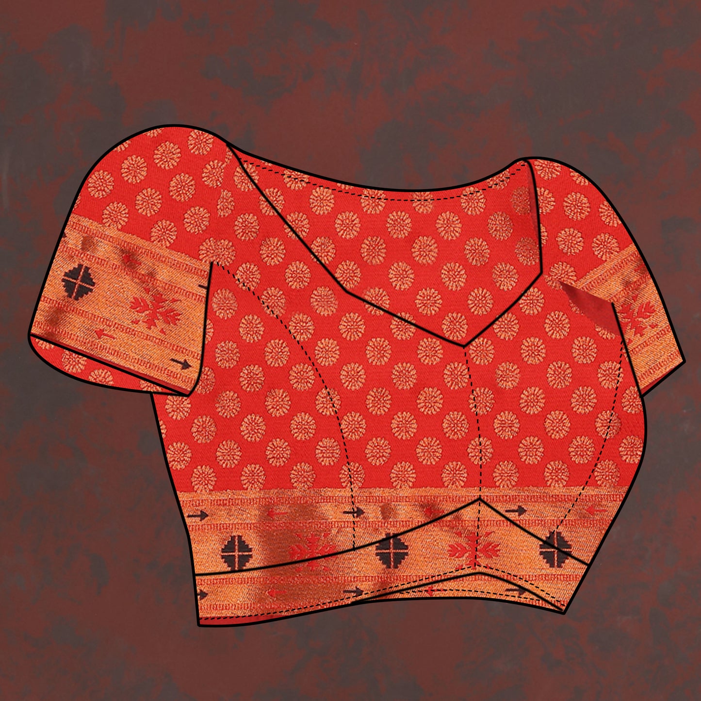 Banarasi Soft Silk Red And Black Saree