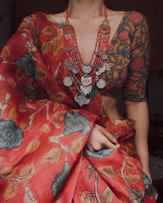 Chanderi Cotton Digital Floral printed Saree