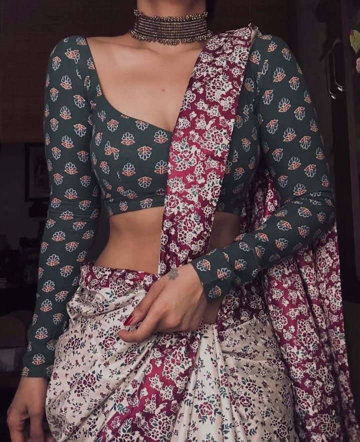 Chanderi Cotton Digital Floral printed Saree