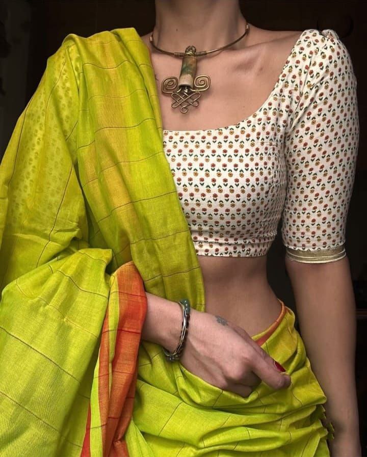 Chanderi Cotton Digital Floral printed Saree