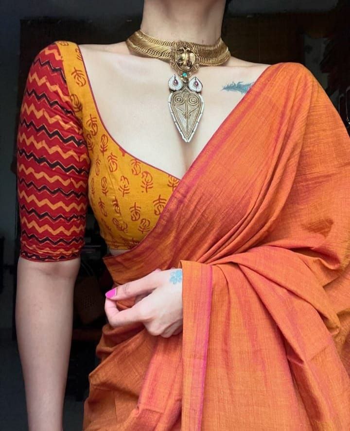 Chanderi Cotton Digital Floral printed Saree
