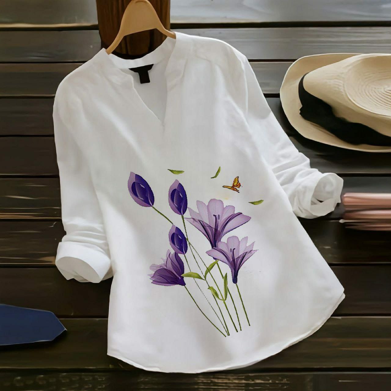 New Fancy Digital Printed Cotton Top 2025