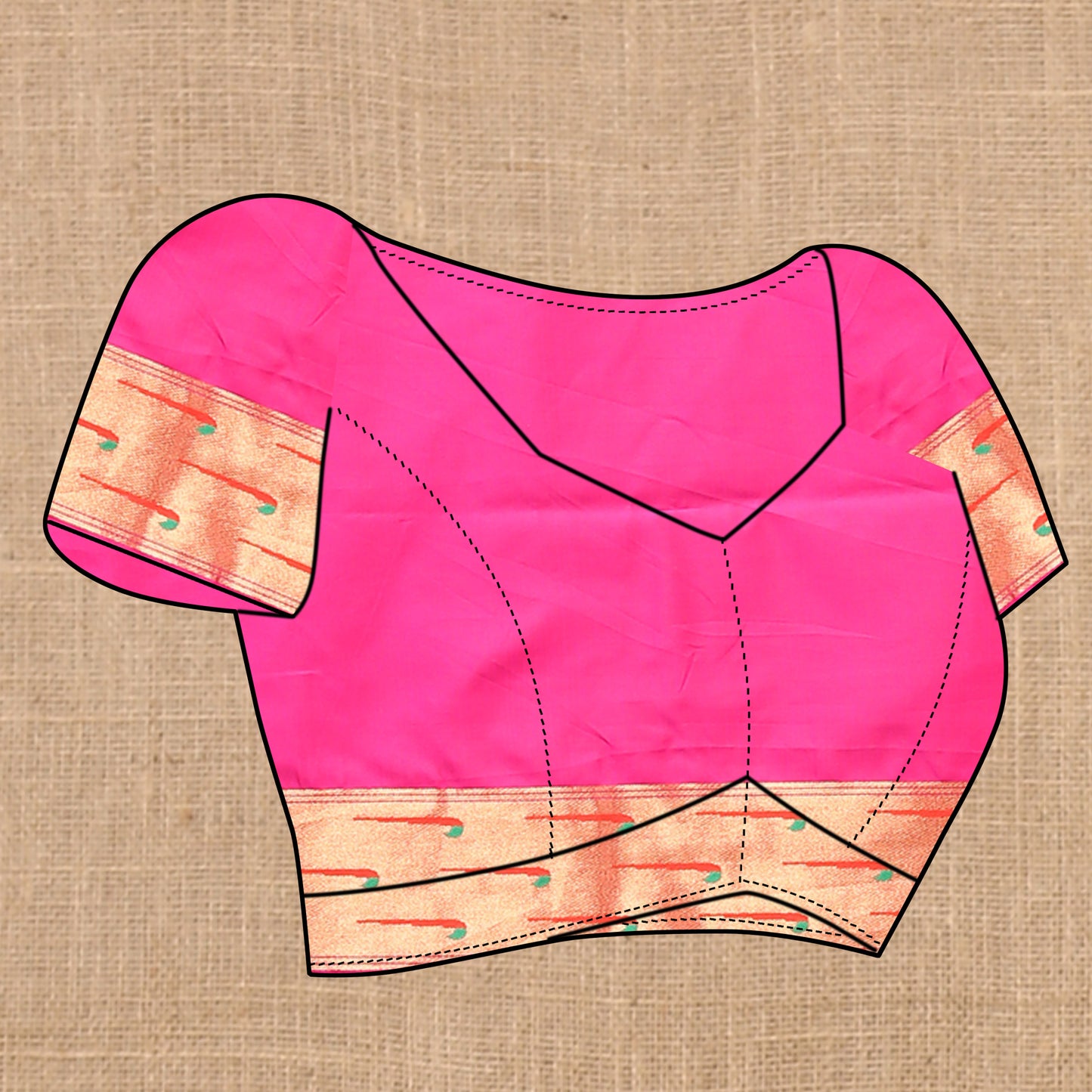Soft  Paithani Rani Silk Saree