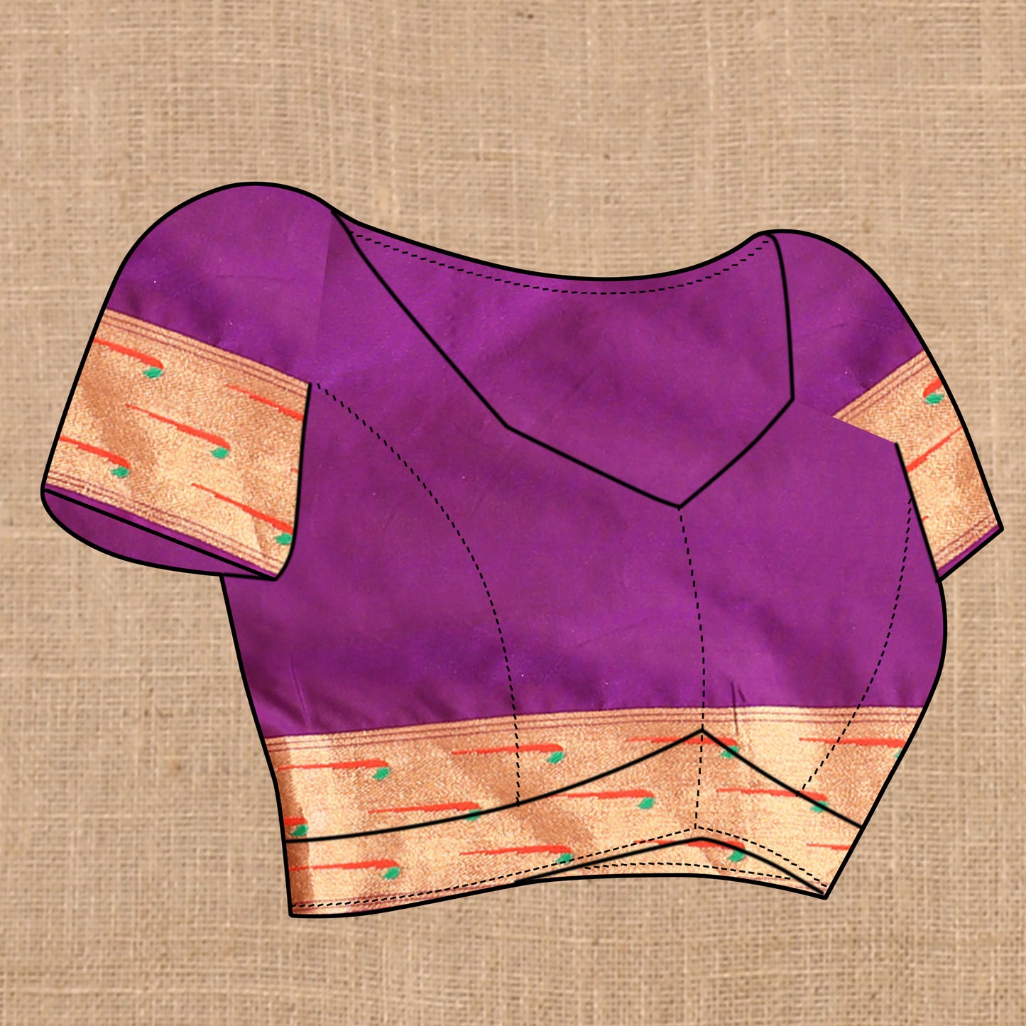 Soft  Paithani Royal Purple Silk Saree
