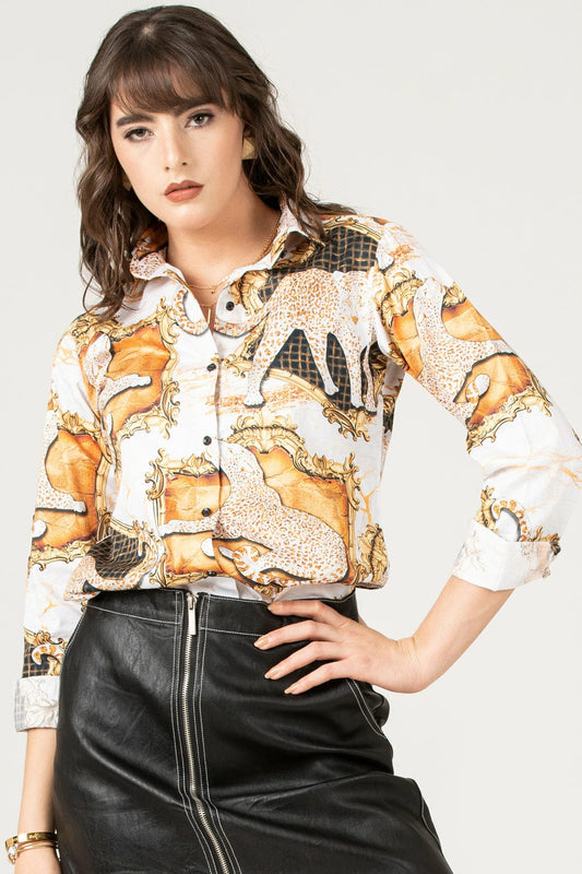 New Fancy Digital Printed Cotton Shirt