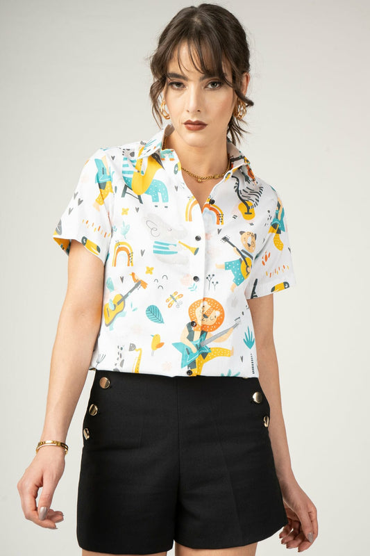 New Fancy Digital Print Top