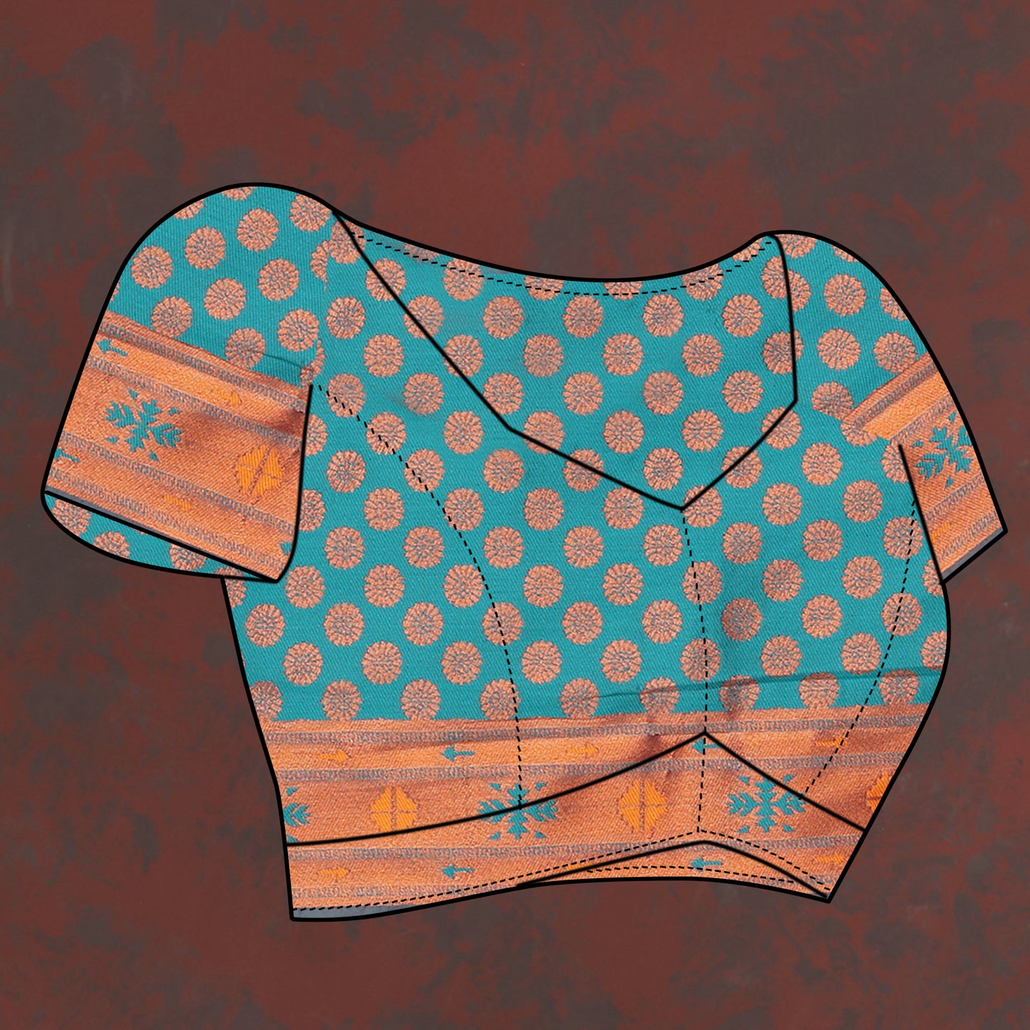 Banarasi Soft Silk Orange And Rama  Saree